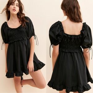 En Saison Danielle Puff Sleeve Mini Dress